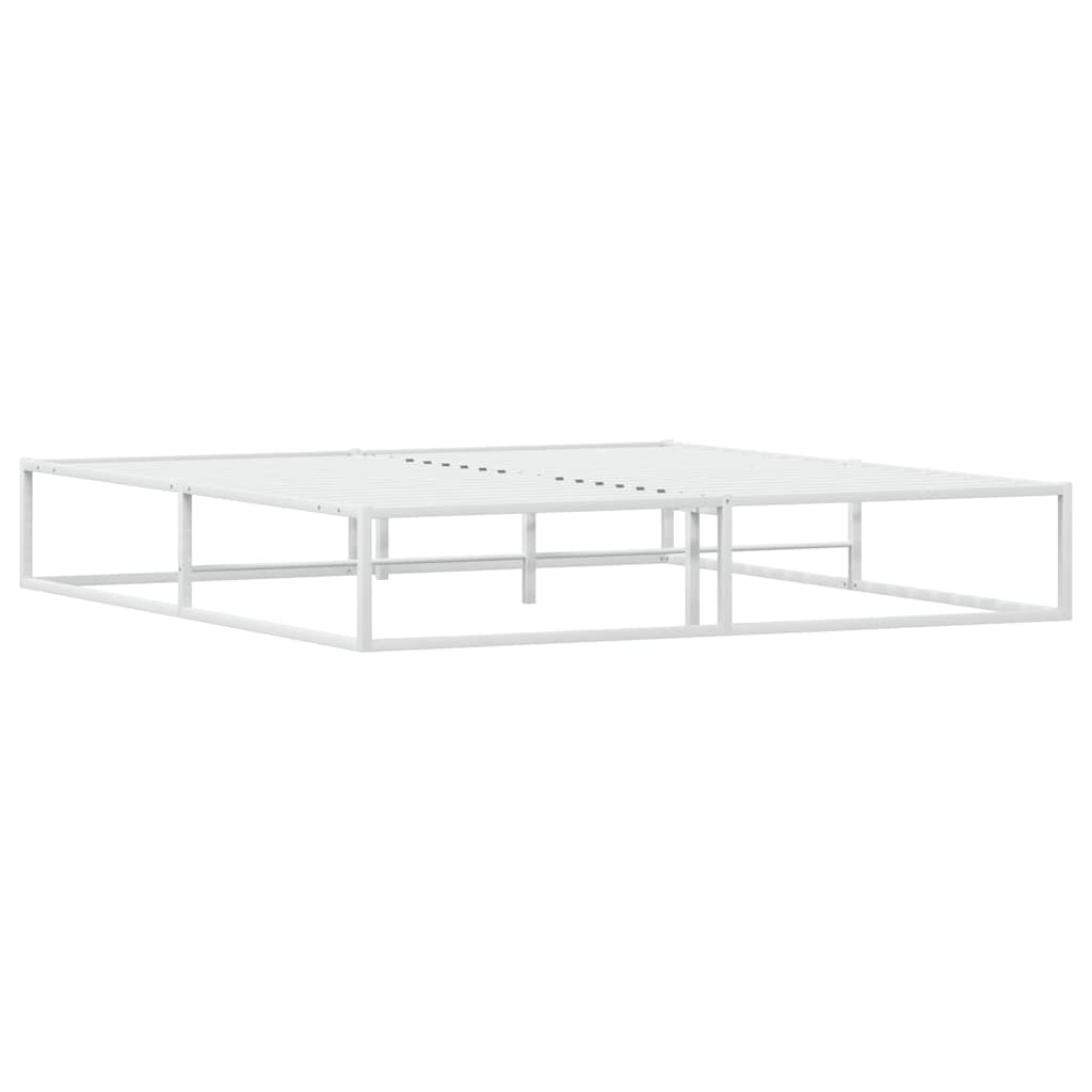 Cadre de lit sans matelas blanc 180x200 cm métal - XIOS