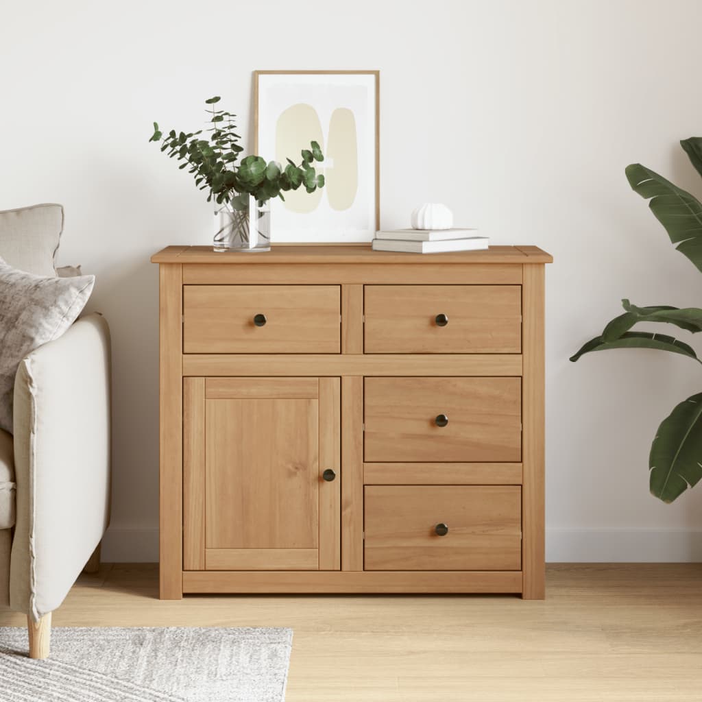 Buffet avec tiroirs Panama 93x40x80 cm bois massif de pin - XIOS