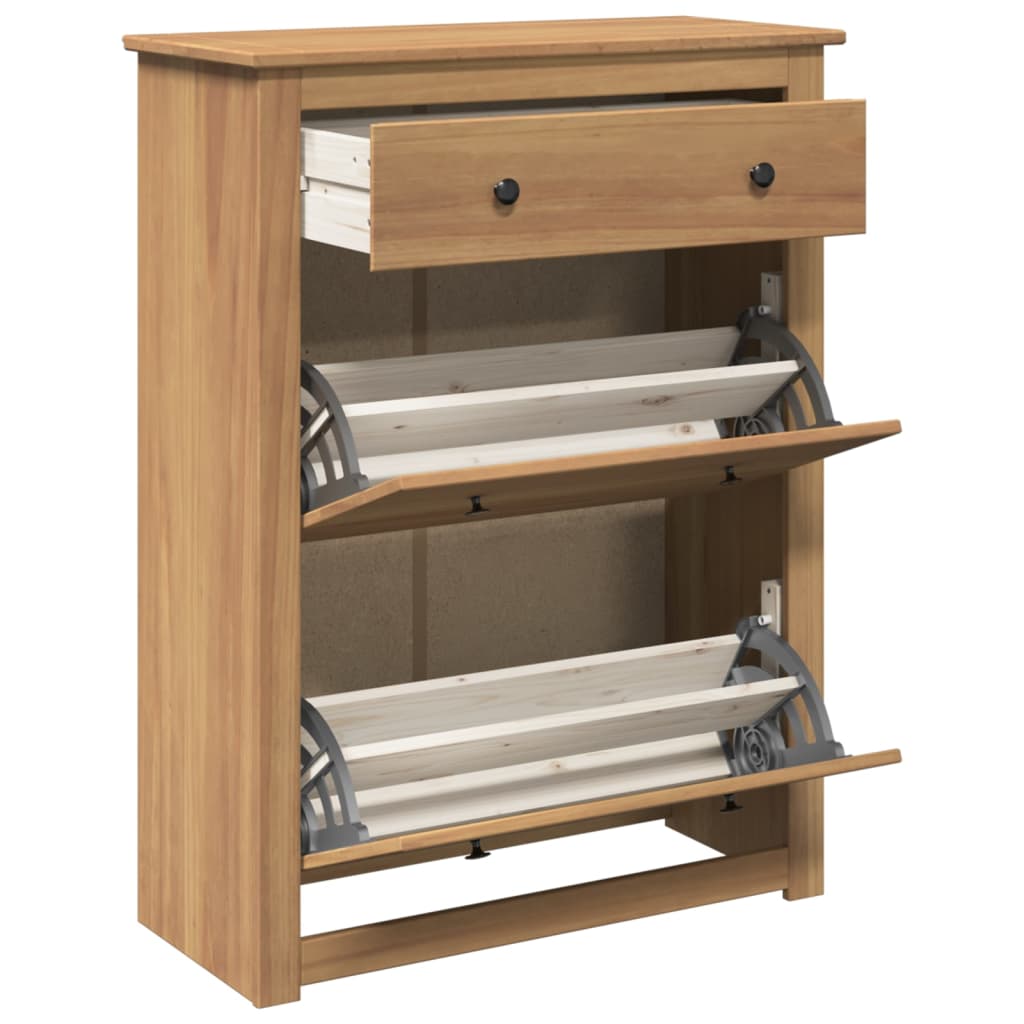 Armoire à chaussures Panama 80x35x105 cm bois de pin massif - XIOS