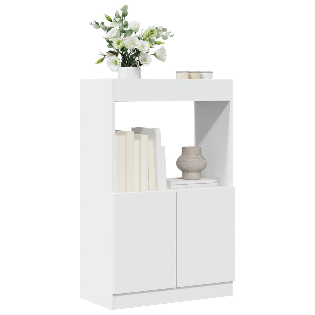 Buffet haut blanc 63x33x100 cm bois d'ingénierie - XIOS