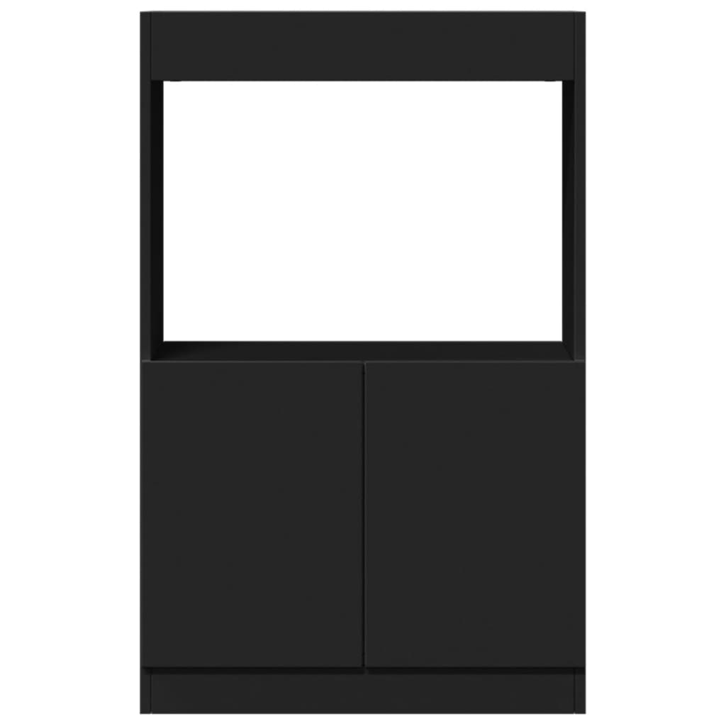 Buffet haut noir 63x33x100 cm bois d'ingénierie - XIOS