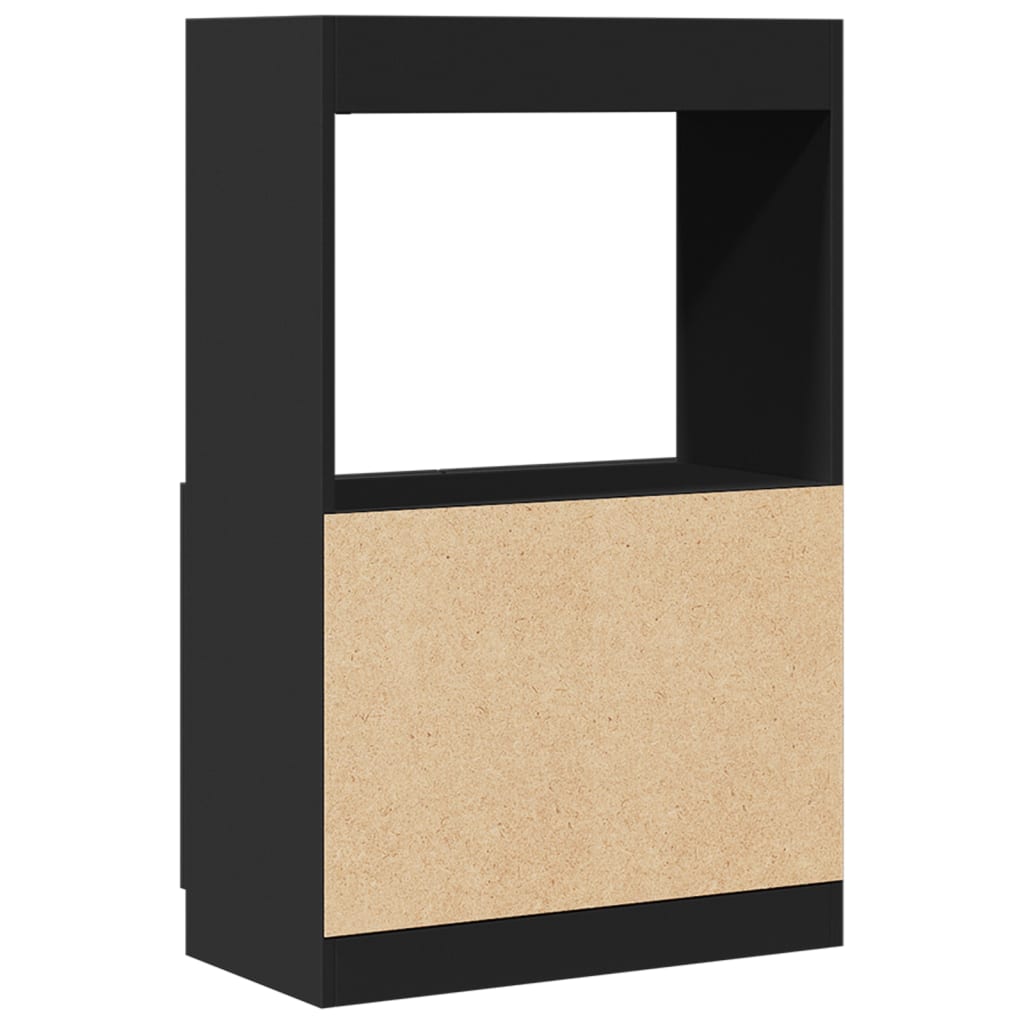 Buffet haut noir 63x33x100 cm bois d'ingénierie - XIOS
