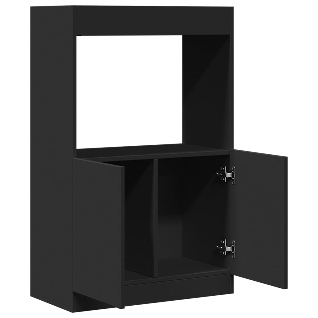 Buffet haut noir 63x33x100 cm bois d'ingénierie - XIOS