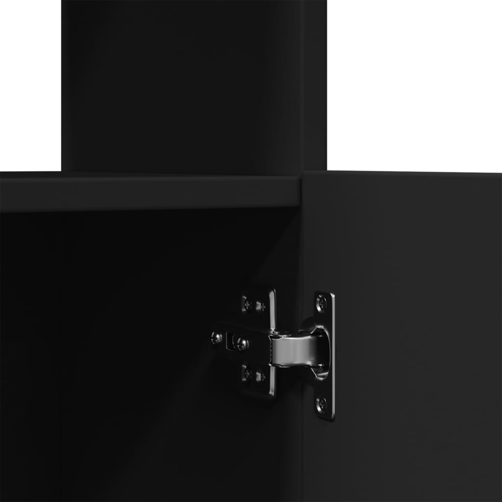 Buffet haut noir 63x33x100 cm bois d'ingénierie - XIOS