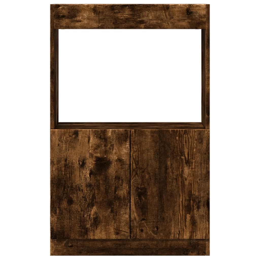 Buffet haut chêne fumé 63x33x100 cm bois d'ingénierie - XIOS