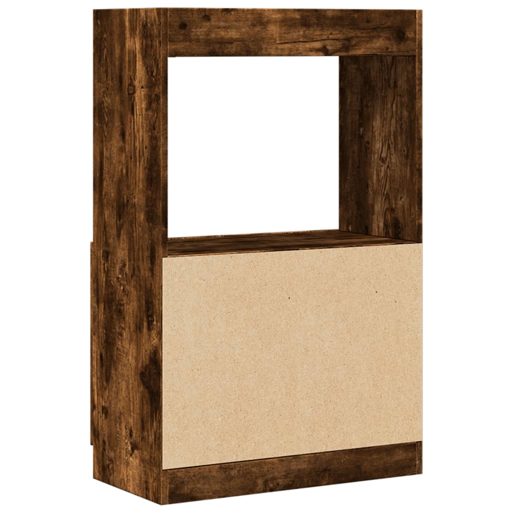 Buffet haut chêne fumé 63x33x100 cm bois d'ingénierie - XIOS