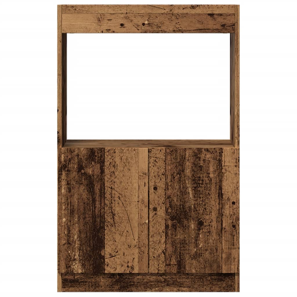 Buffet haut vieux bois 63x33x100 cm bois d'ingénierie - XIOS