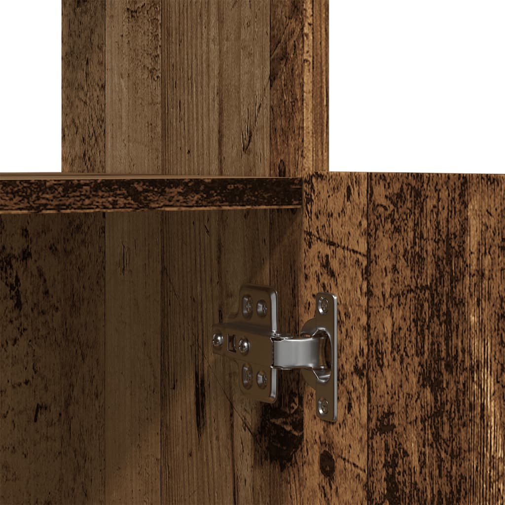 Buffet haut vieux bois 63x33x100 cm bois d'ingénierie - XIOS