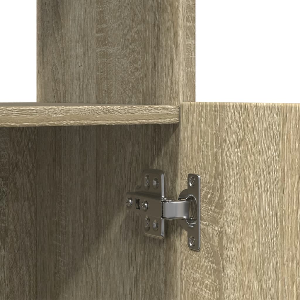 Buffet haut chêne sonoma 63x33x140 cm bois d'ingénierie - XIOS