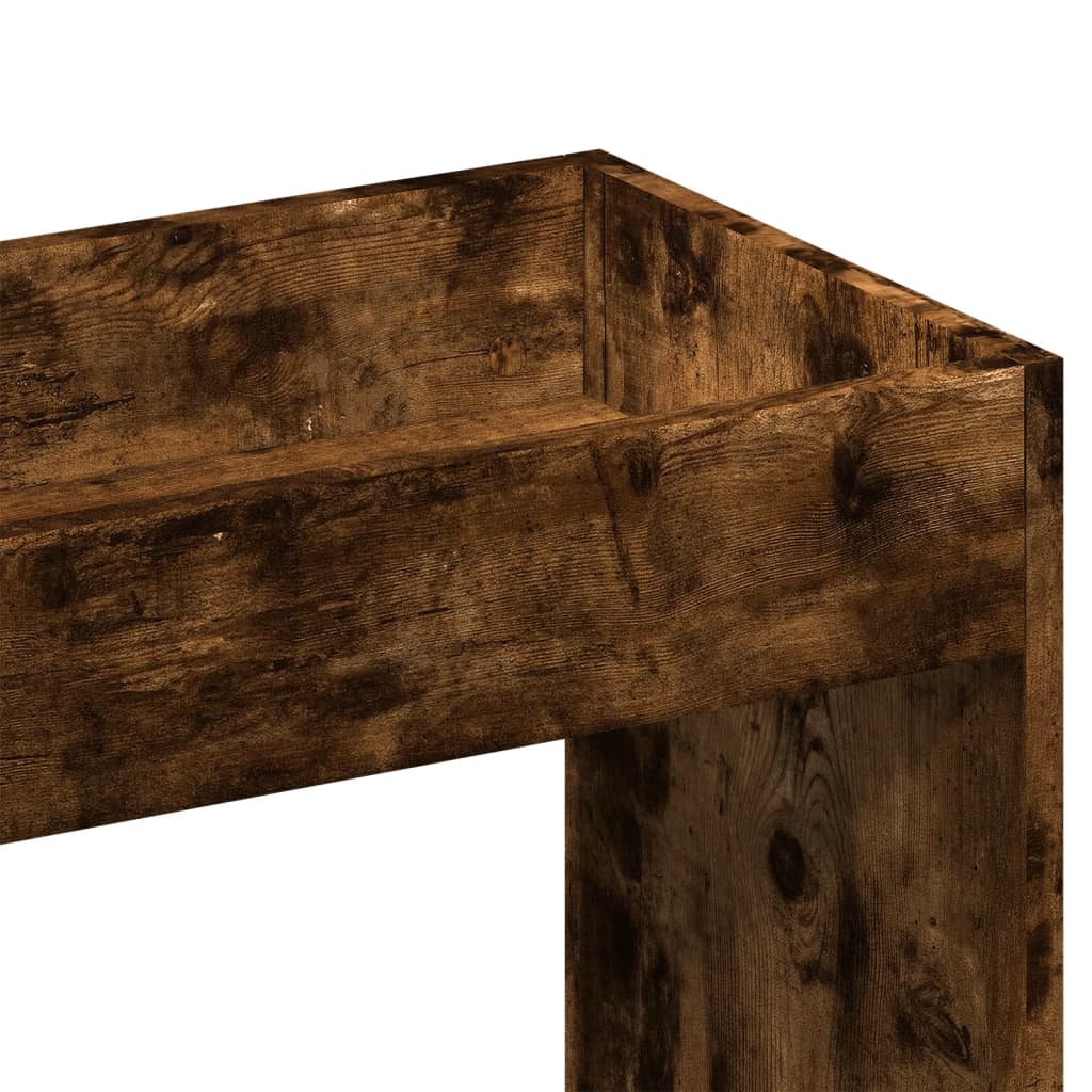 Buffet haut chêne fumé 63x33x140 cm bois d'ingénierie - XIOS