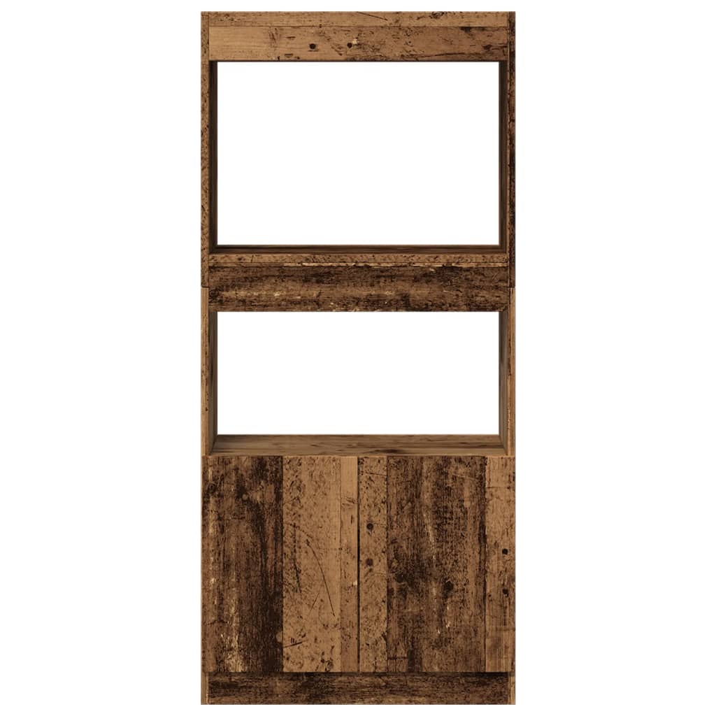 Buffet haut vieux bois 63x33x140 cm bois d'ingénierie - XIOS