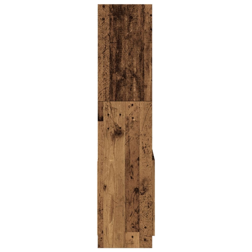 Buffet haut vieux bois 63x33x140 cm bois d'ingénierie - XIOS