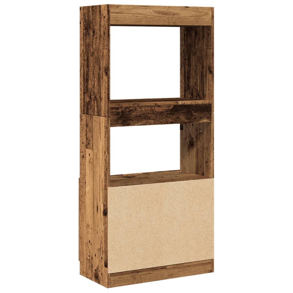 Buffet haut vieux bois 63x33x140 cm bois d'ingénierie - XIOS