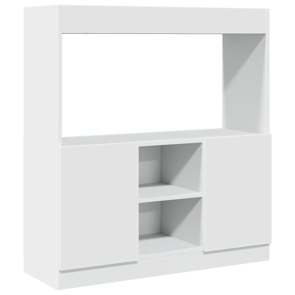 Buffet haut blanc 92x33x100 cm bois d'ingénierie - XIOS