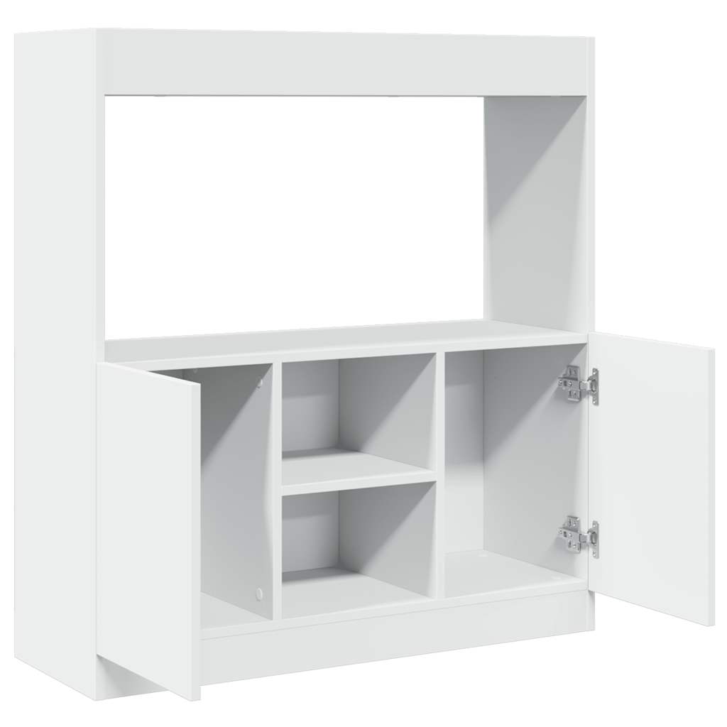 Buffet haut blanc 92x33x100 cm bois d'ingénierie - XIOS