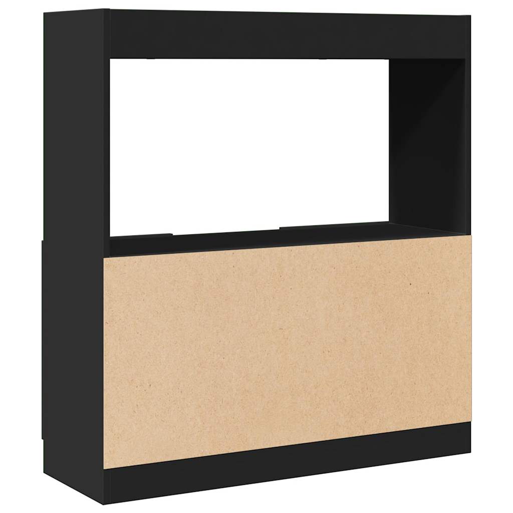 Buffet haut noir 92x33x100 cm bois d'ingénierie - XIOS