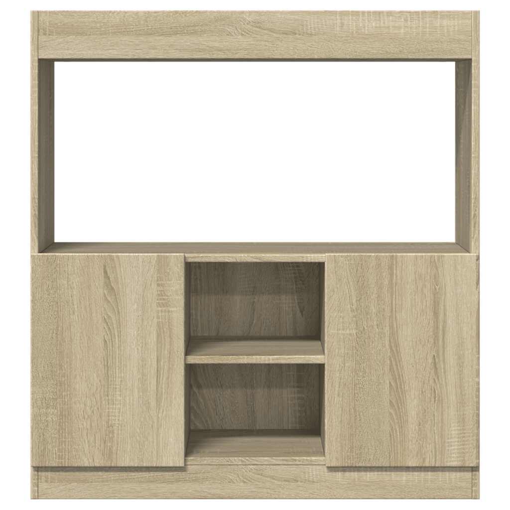 Buffet haut chêne sonoma 92x33x100 cm bois d'ingénierie - XIOS
