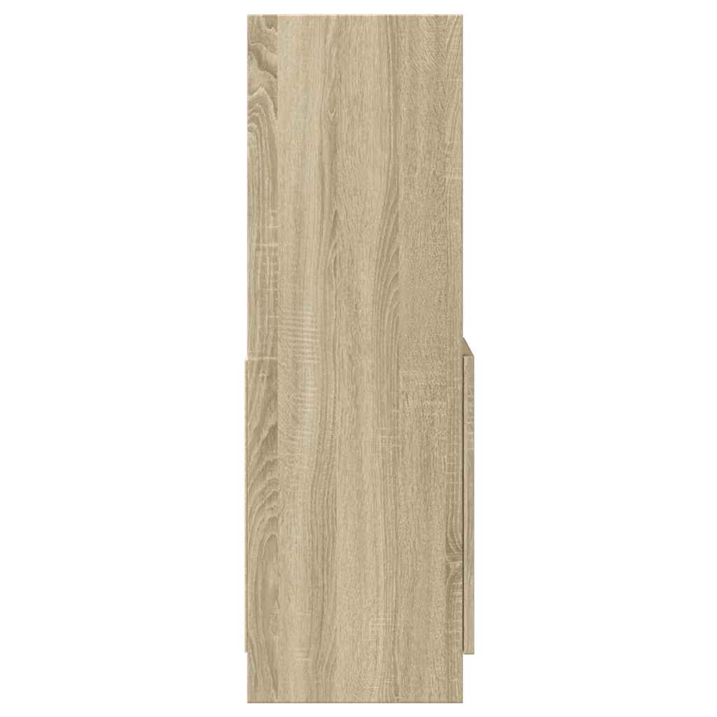 Buffet haut chêne sonoma 92x33x100 cm bois d'ingénierie - XIOS