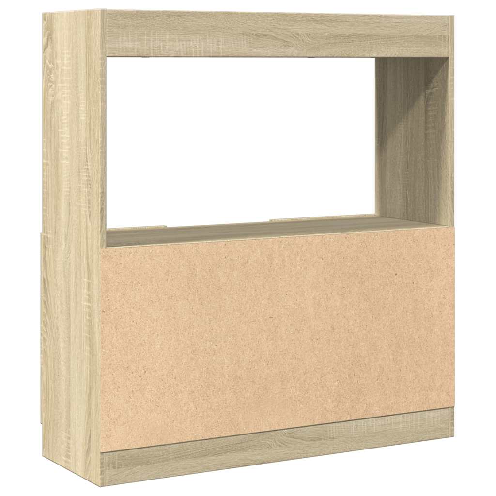 Buffet haut chêne sonoma 92x33x100 cm bois d'ingénierie - XIOS