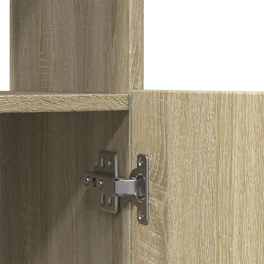 Buffet haut chêne sonoma 92x33x100 cm bois d'ingénierie - XIOS