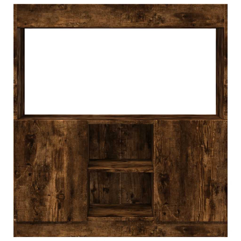 Buffet haut chêne fumé 92x33x100 cm bois d'ingénierie - XIOS