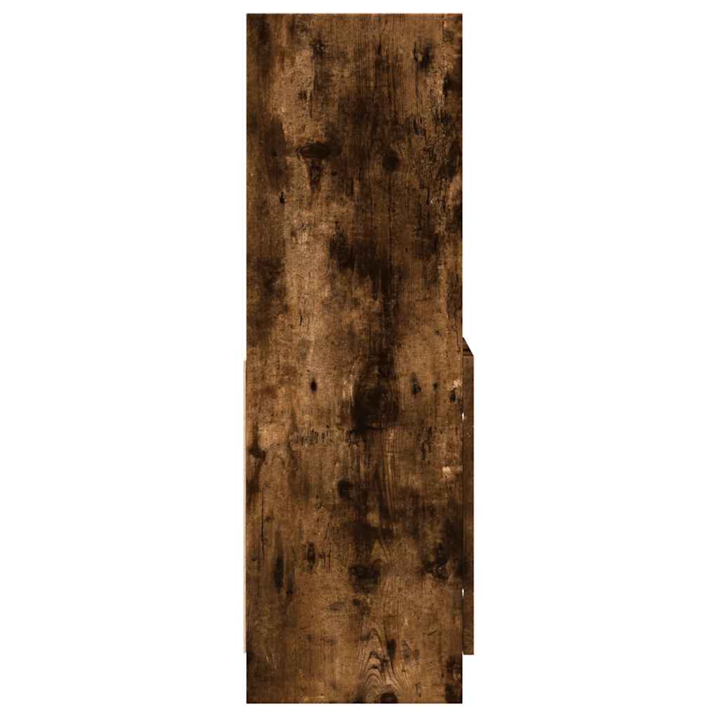Buffet haut chêne fumé 92x33x100 cm bois d'ingénierie - XIOS