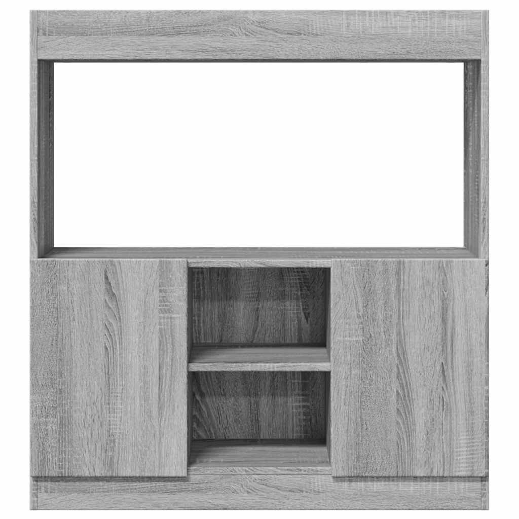 Buffet haut sonoma gris 92x33x100 cm bois d'ingénierie - XIOS