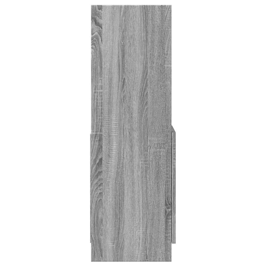 Buffet haut sonoma gris 92x33x100 cm bois d'ingénierie - XIOS