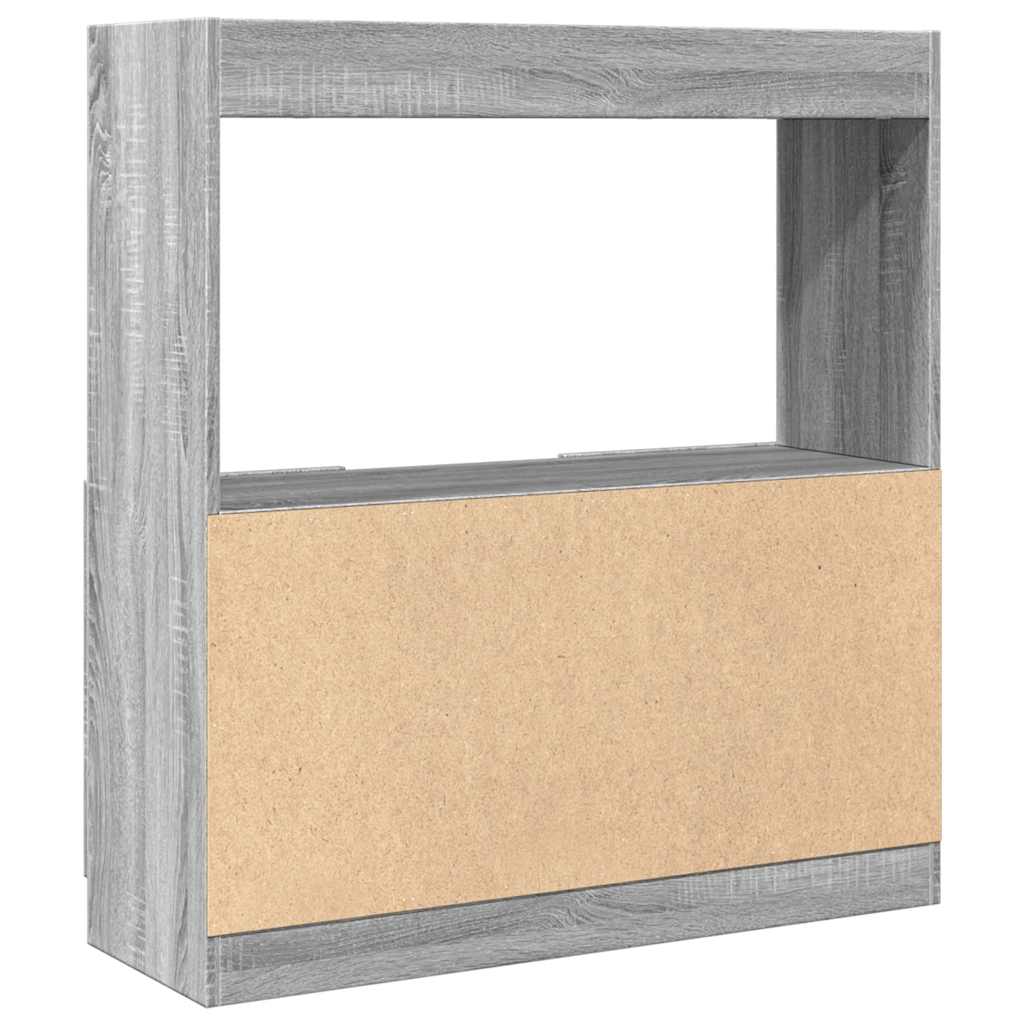 Buffet haut sonoma gris 92x33x100 cm bois d'ingénierie - XIOS