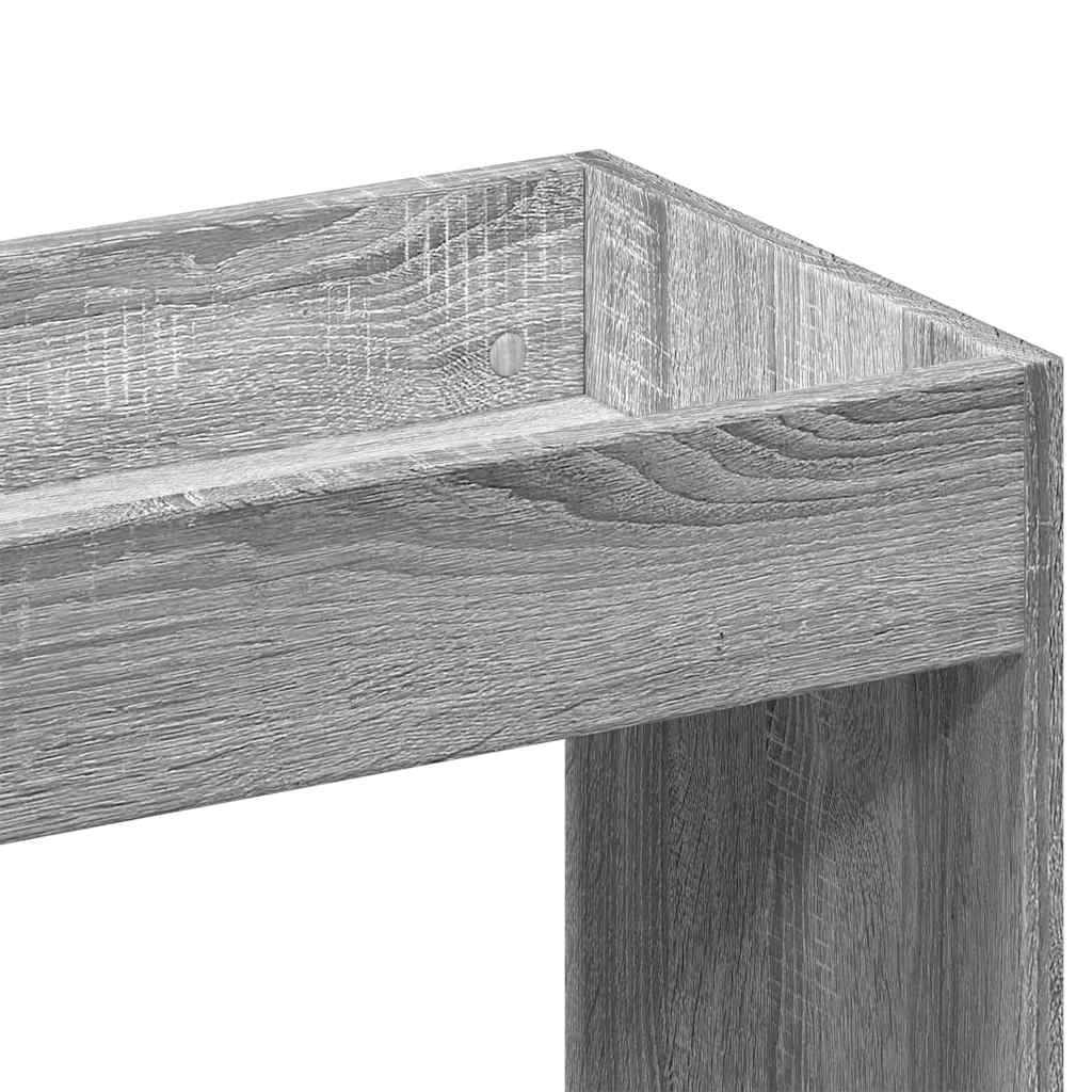 Buffet haut sonoma gris 92x33x100 cm bois d'ingénierie - XIOS