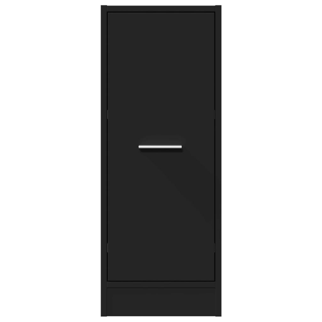 Armoire d'apothicaire noir 30x41x77,5 cm bois d'ingénierie