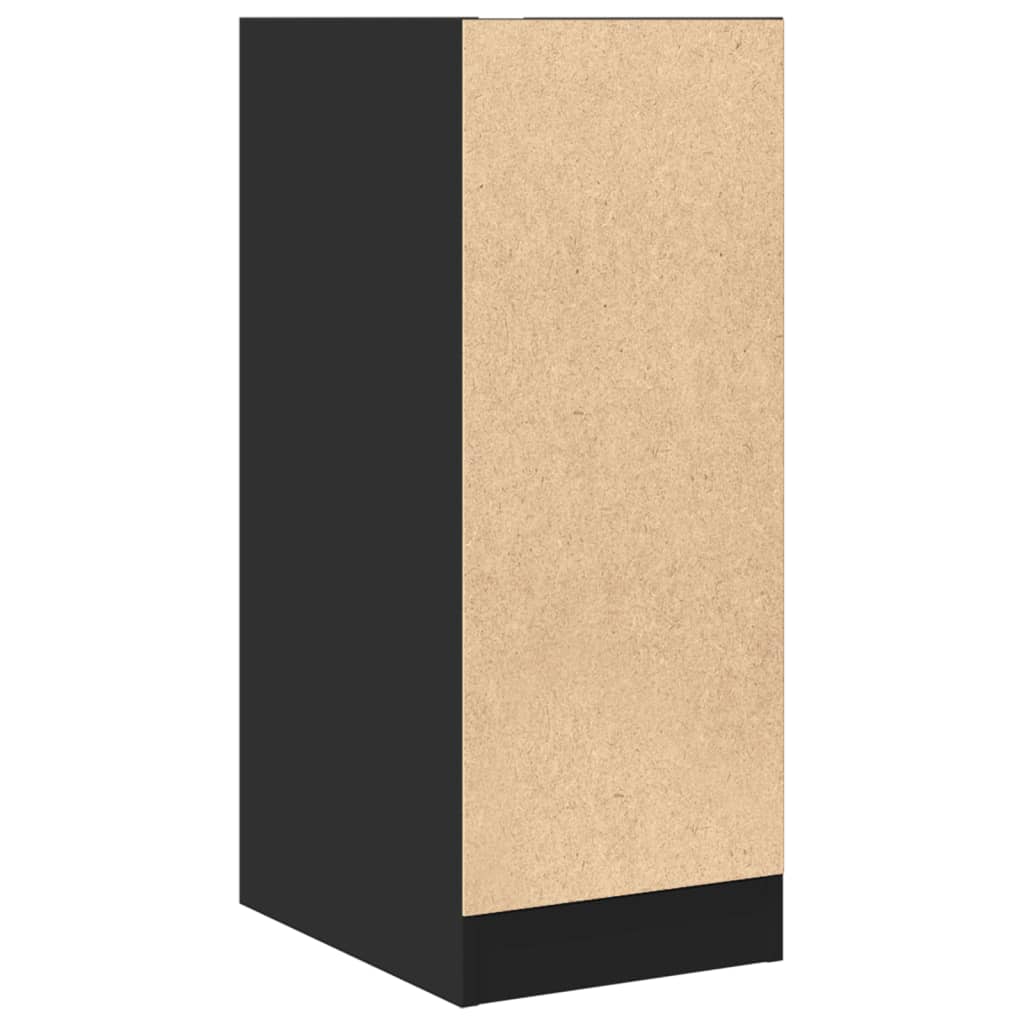 Armoire d'apothicaire noir 30x41x77,5 cm bois d'ingénierie