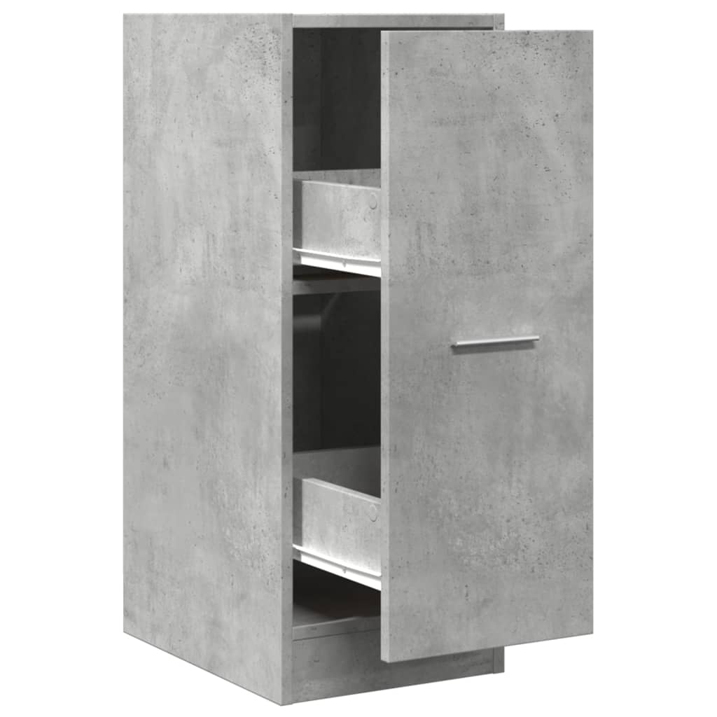 Armoire d'apothicaire gris béton 30x41x77,5cm bois d'ingénierie