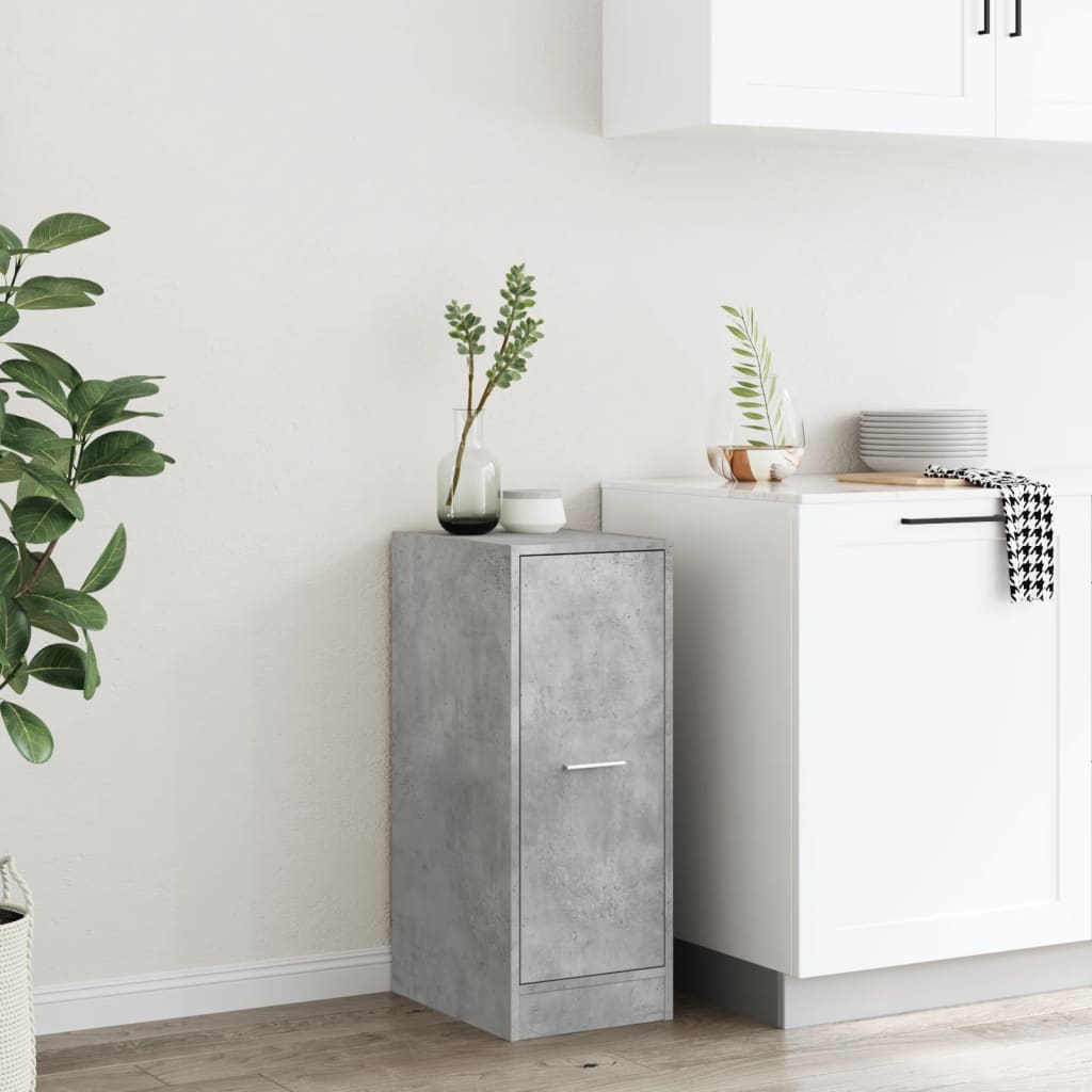 Armoire d'apothicaire gris béton 30x41x77,5cm bois d'ingénierie