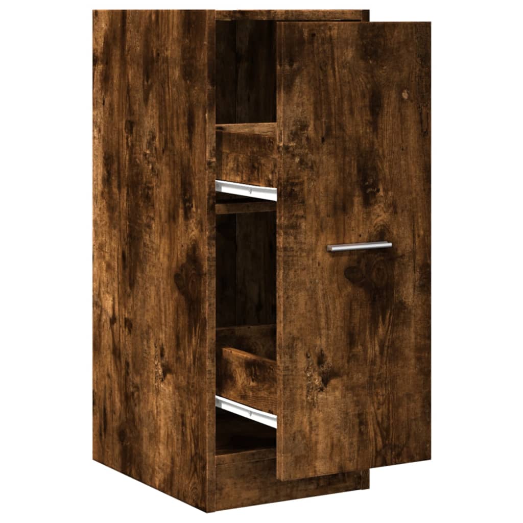 Armoire d'apothicaire chêne fumé 30x41x77,5cm bois d'ingénierie