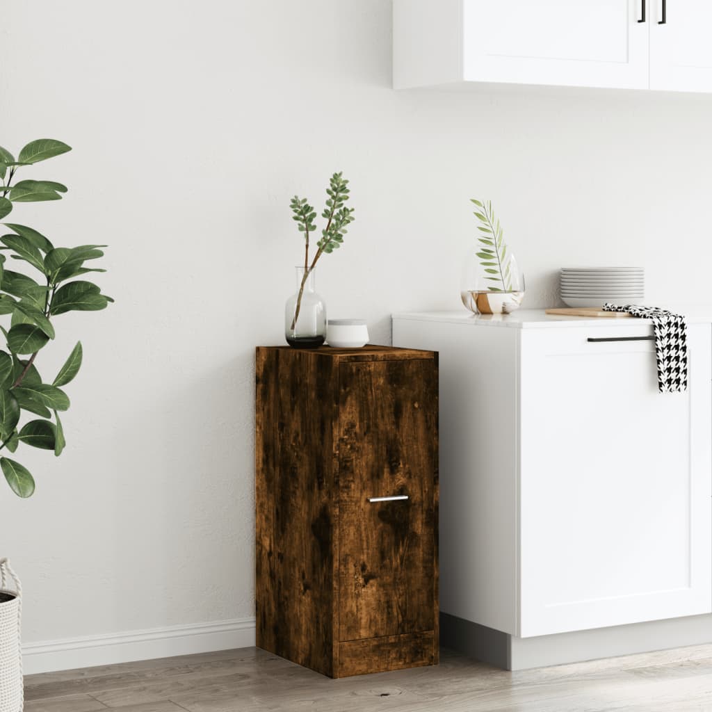 Armoire d'apothicaire chêne fumé 30x41x77,5cm bois d'ingénierie