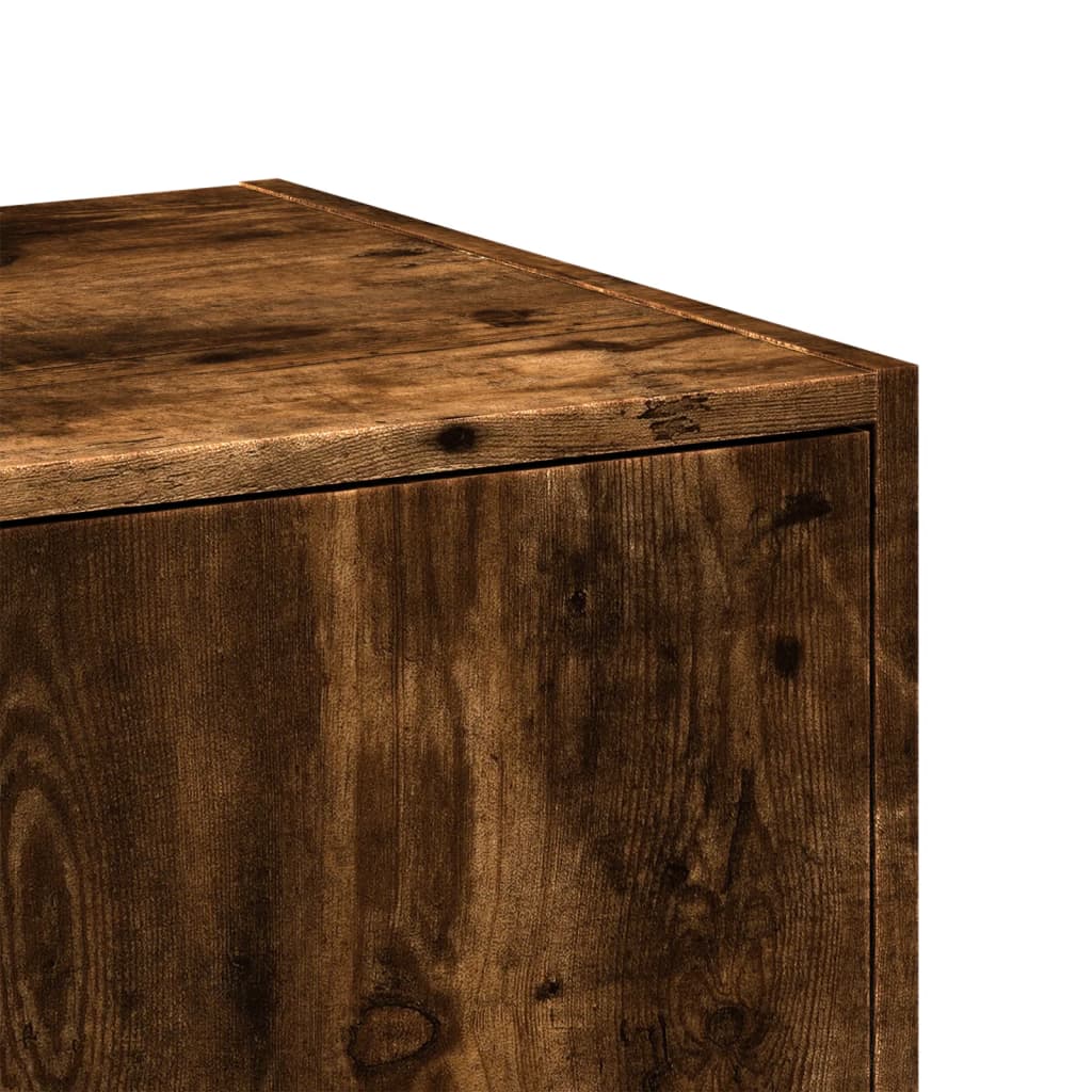 Armoire d'apothicaire chêne fumé 30x41x77,5cm bois d'ingénierie