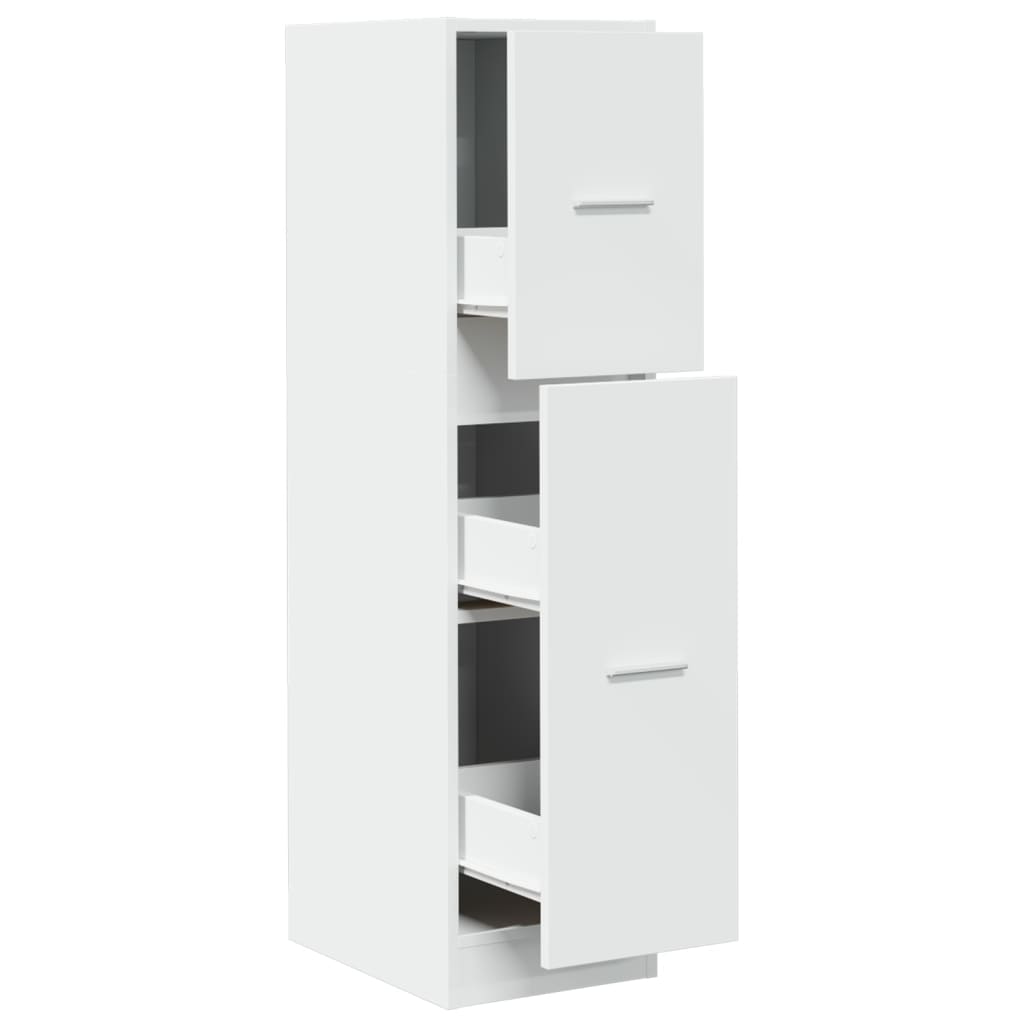 Armoire d'apothicaire blanc 30x41x118 cm bois d'ingénierie
