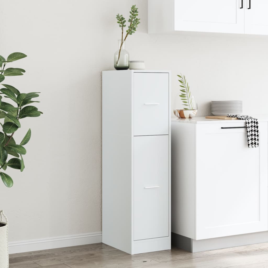 Armoire d'apothicaire blanc 30x41x118 cm bois d'ingénierie