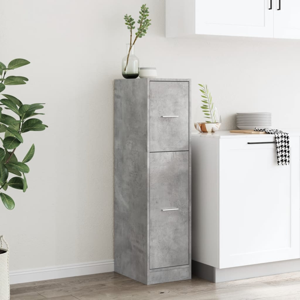 Armoire d'apothicaire gris béton 30x41x118 cm bois d'ingénierie - XIOS