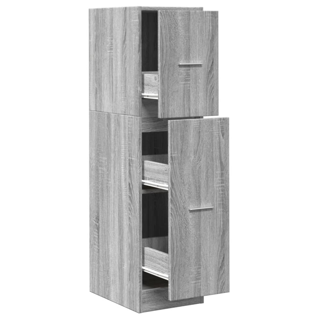 Armoire apothicaire sonoma gris 30x41x118 cm bois d'ingénierie