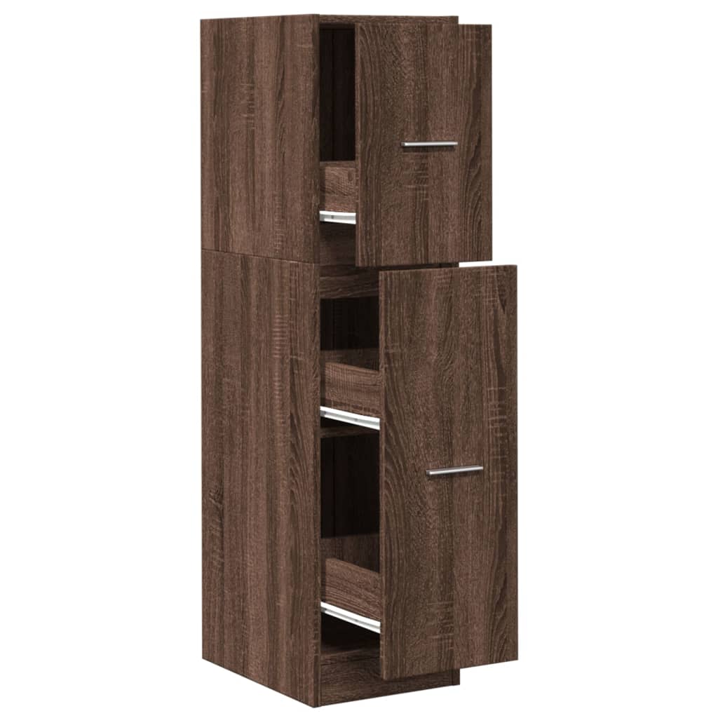 Armoire apothicaire chêne marron 30x41x118 cm bois d'ingénierie