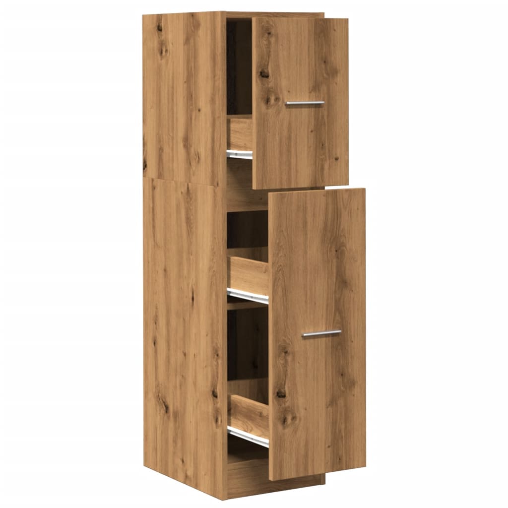 Armoire d'apothicaire chêne artisanal bois d'ingénierie