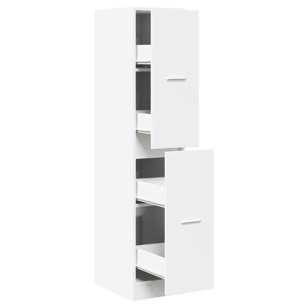 Armoire d'apothicaire blanc 30x41x144,5 cm bois d'ingénierie