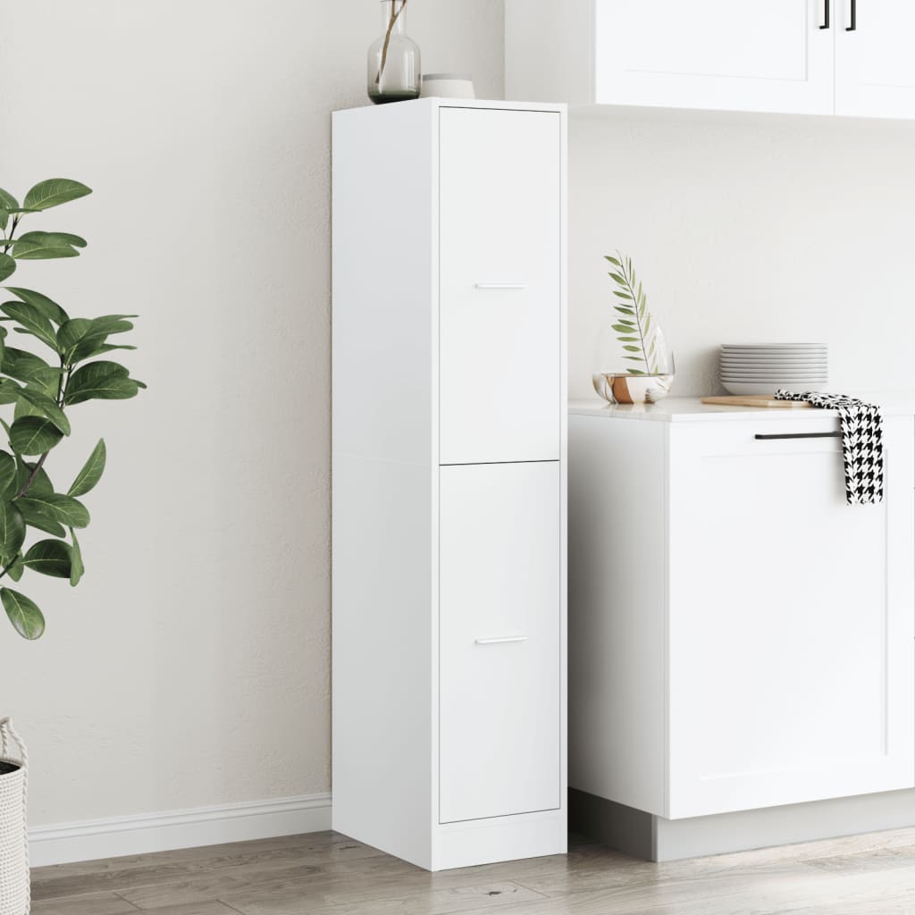 Armoire d'apothicaire blanc 30x41x144,5 cm bois d'ingénierie