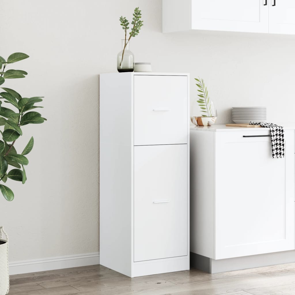 Armoire d'apothicaire blanc 40x41x118 cm bois d'ingénierie