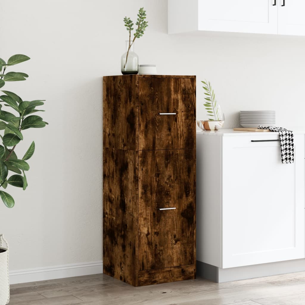 Armoire d'apothicaire chêne fumé 40x41x118 cm bois d'ingénierie - XIOS