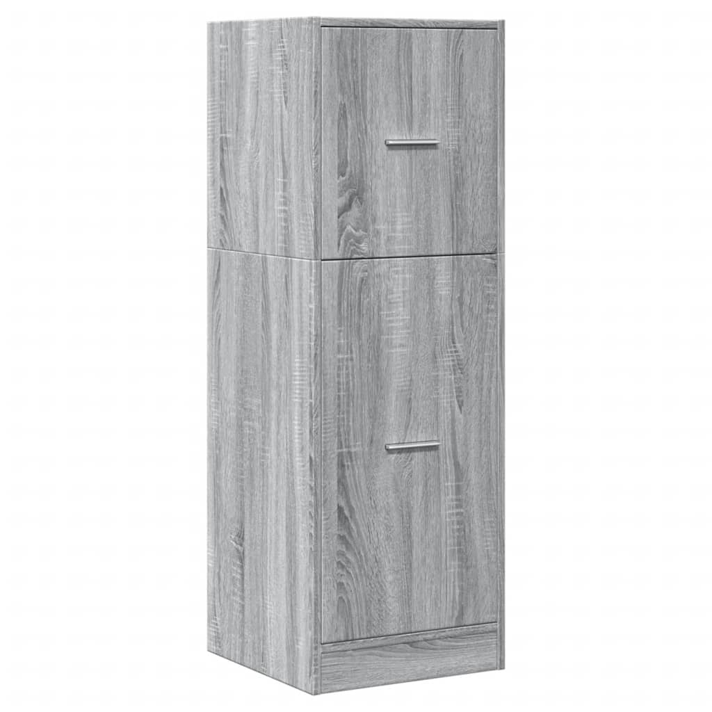Armoire apothicaire sonoma gris 40x41x118 cm bois d'ingénierie