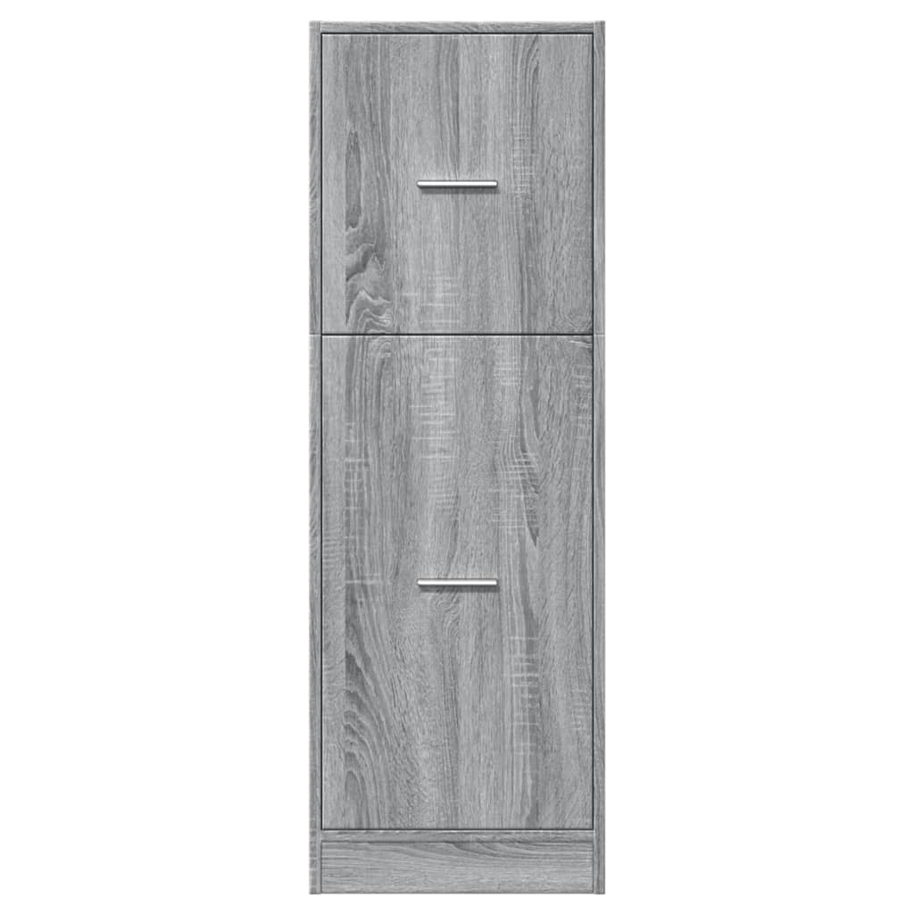 Armoire apothicaire sonoma gris 40x41x118 cm bois d'ingénierie