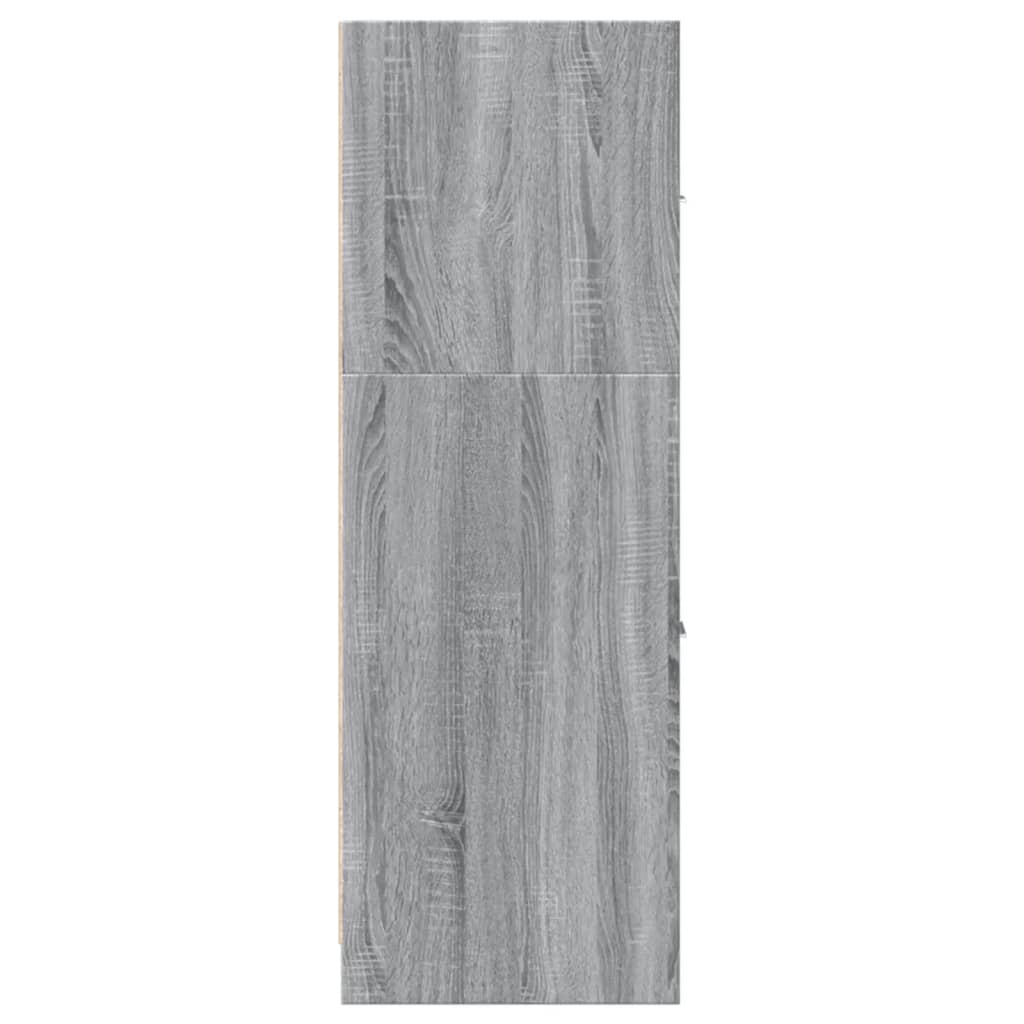 Armoire apothicaire sonoma gris 40x41x118 cm bois d'ingénierie